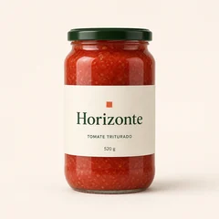 Frasco ficticio de tomate Horizonte
